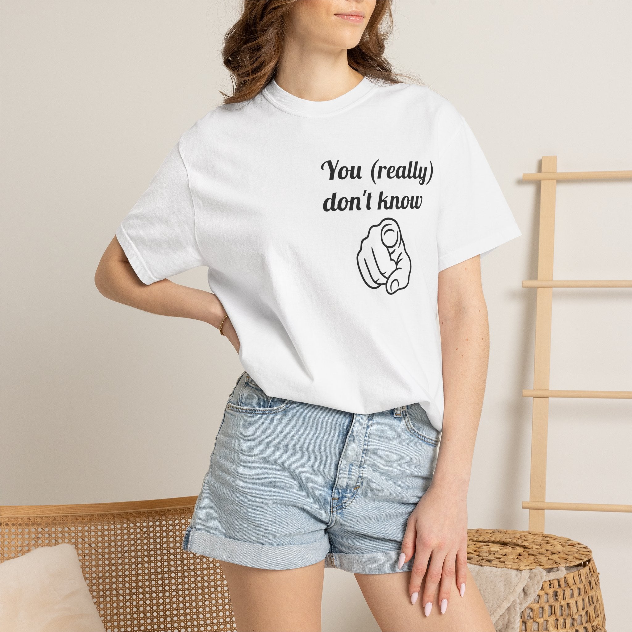 T-Shirt — “You (really) don’t know” Pointing Finger Graphic Tee